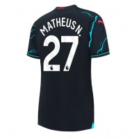 Camiseta Manchester City Matheus Nunes #27 Tercera Equipación Replica 2023-24 para mujer mangas cortas